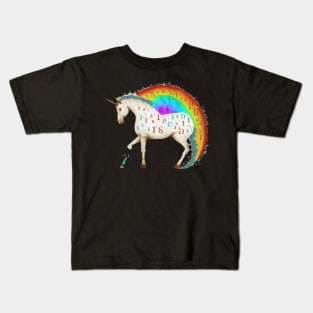 Cutie Pi day Unicorn rainbow kawaii kindergarten Kids T-Shirt